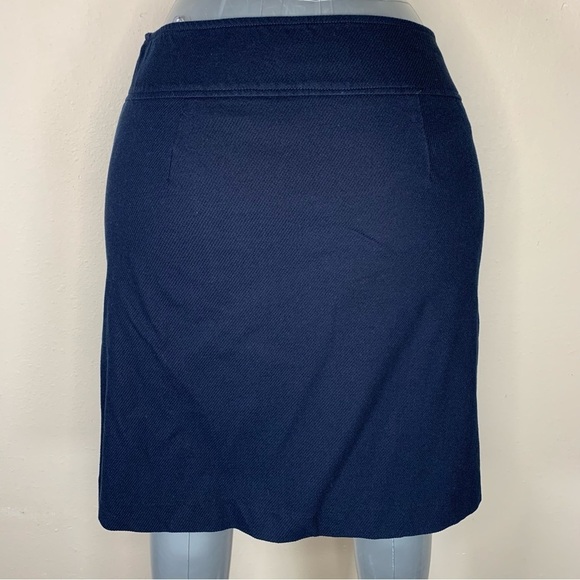Size 6 Petite Talbots Blue Nautical Sailor Pencil Skirts Stretch Stretch Pinup - Picture 4 of 8